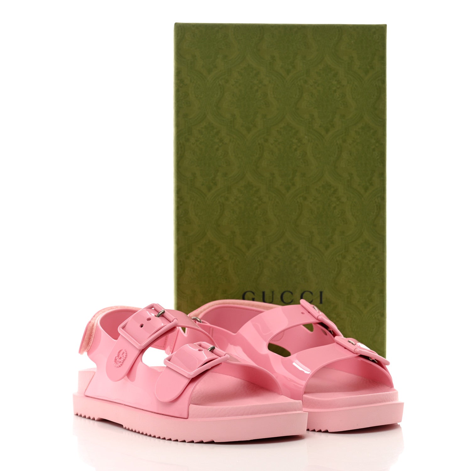 Gucci Rubber Mini Double G Womens Isla Dad Sandals 38 Wild Rose 8 of 8