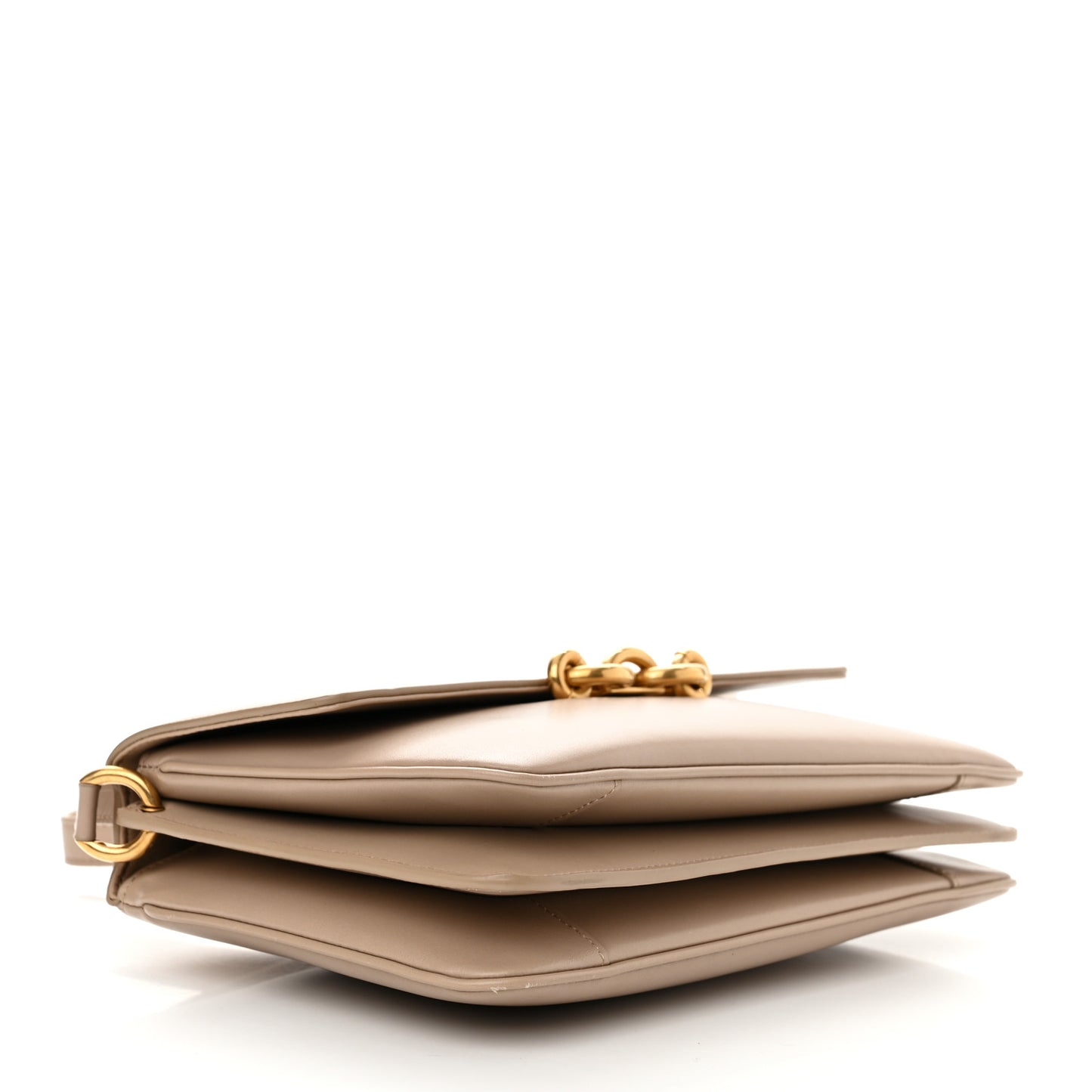 Smooth Calfskin Le Maillon Satchel Dark Beige
