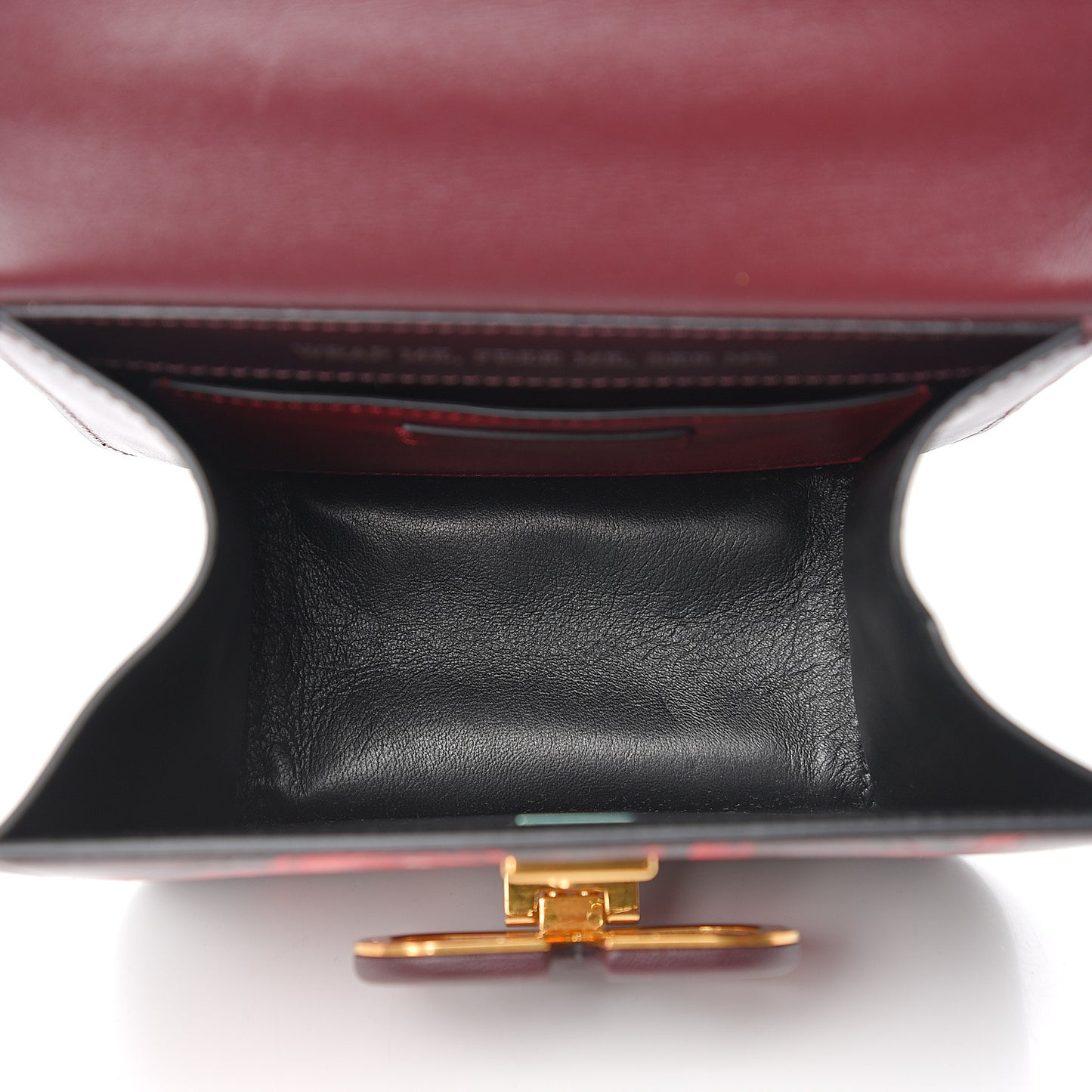 X UNDERCOVER Smooth Calfskin Rose Print Small VSling Shoulder Bag Rubin
