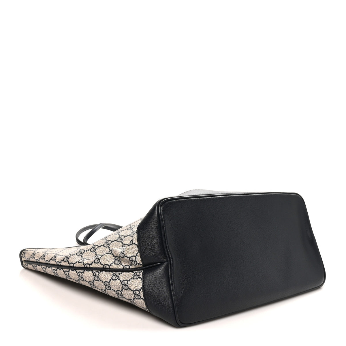 Gucci GG Supreme Monogram Textured Dollar Calfskin Web Large Ophidia Tote Beige Blue 5 of 12