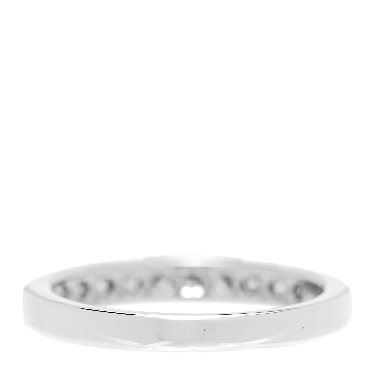 Tiffany Platinum Diamond 3mm Half Circle Wedding Band Ring 52 6 3 of 4