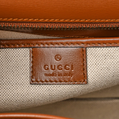 Gucci Boarded Dyana Lux Calfskin Web Medium Bamboo 1947 Top Handle Bag Brown 7 of 13