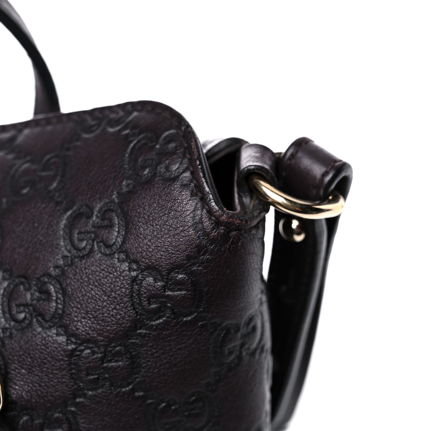 Gucci Guccissima Medium Bree Foldover Tote Chocolate 18 of 22