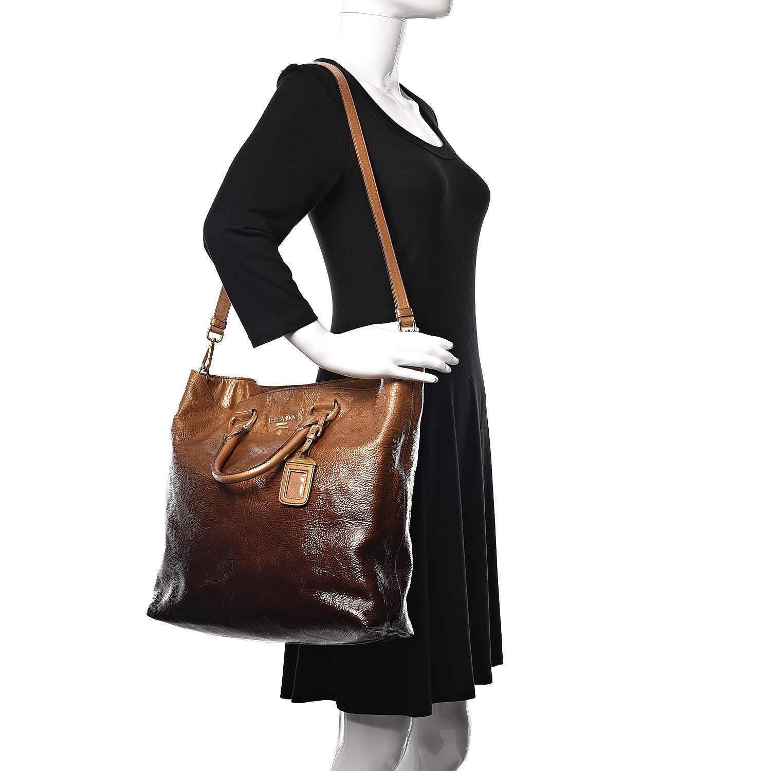 Prada Vernice Sfumata Tote Blond Mordore 2 of 22