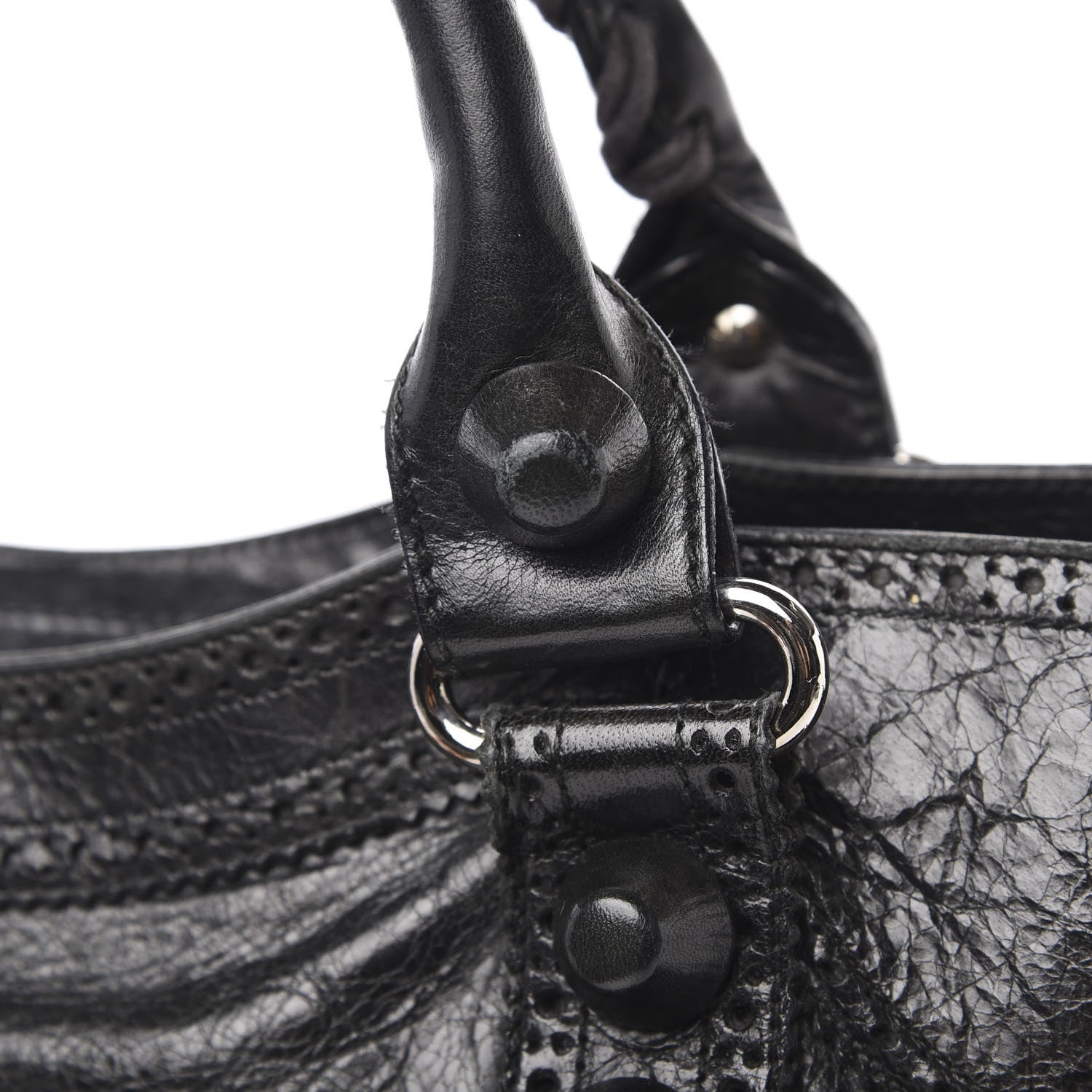 Balenciaga Agneau Giant Brogues Hardware City Black 11 of 14