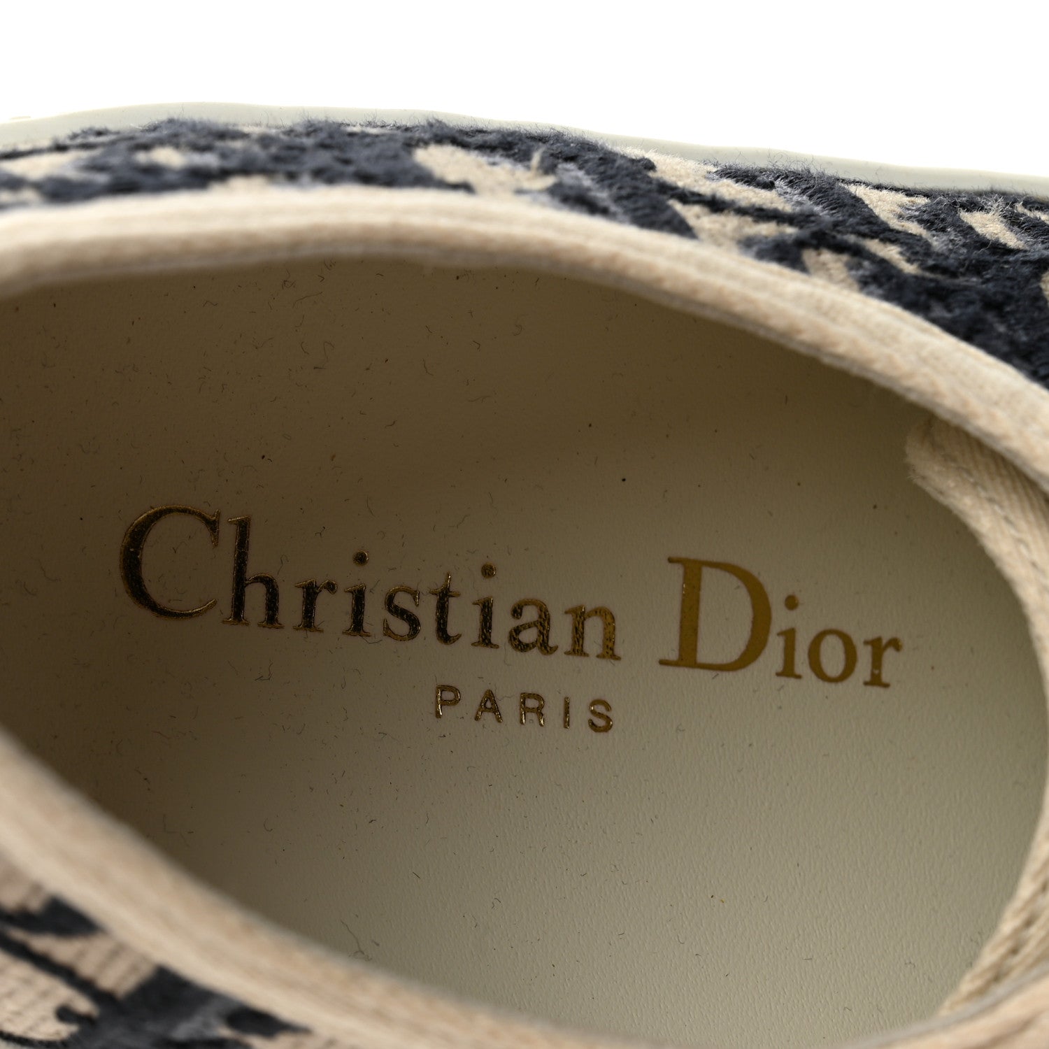Christian Dior Canvas Oblique Walk'N'Dior Low Top Sneakers 38.5 Deep Blue 8 of 9