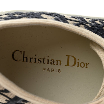 Christian Dior Canvas Oblique Walk'N'Dior Low Top Sneakers 38.5 Deep Blue 8 of 9