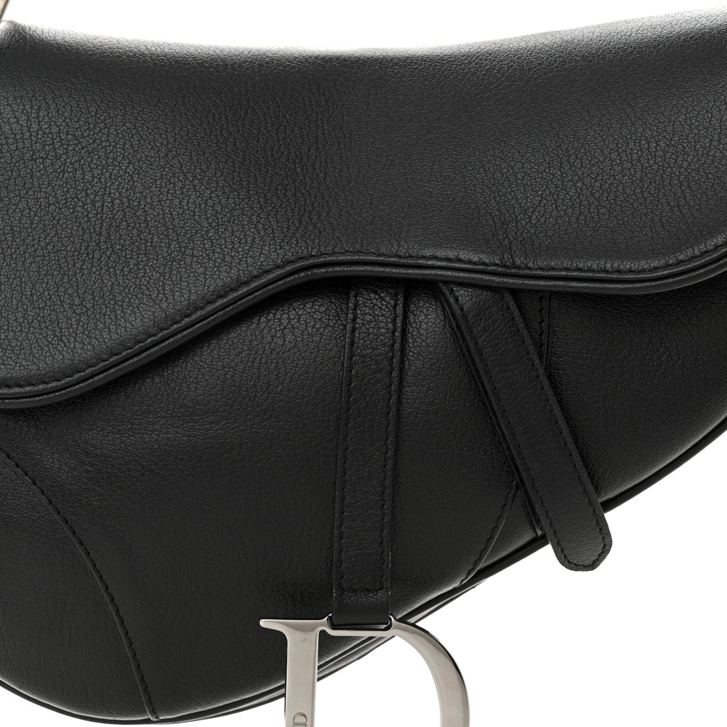 Christian Dior Calfskin Saddle Bag Black 8 of 11