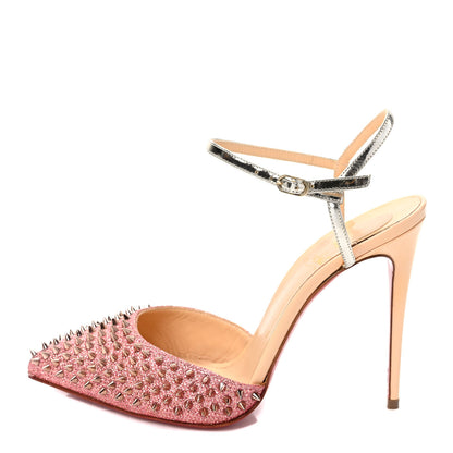 Christian Louboutin Metallic Baila Spike 100 Pumps 37 Poudre Bronze 1 of 8