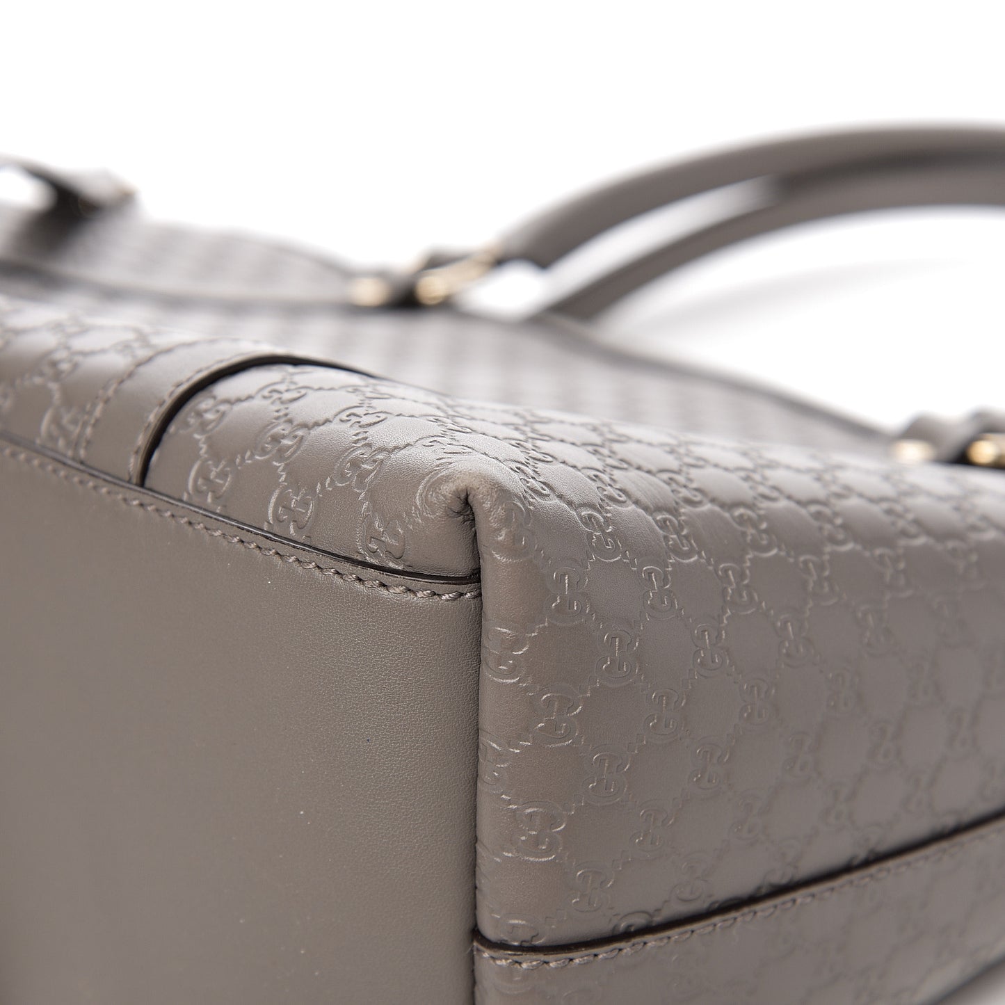 Soft Microguccissima Small Zippered Satchel Loess