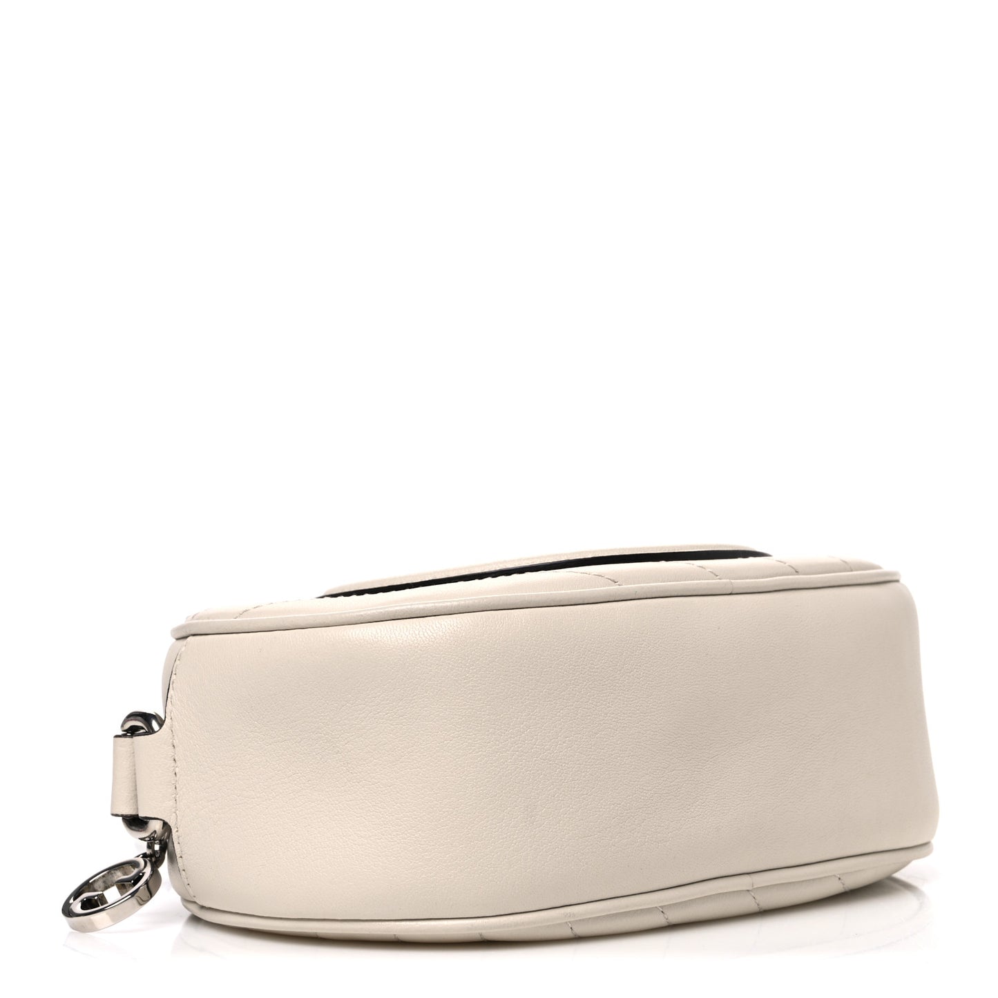 Sakai Be Green Calfskin Diagonal Stitched Mini Blondie Shoulder Bag Mystic White