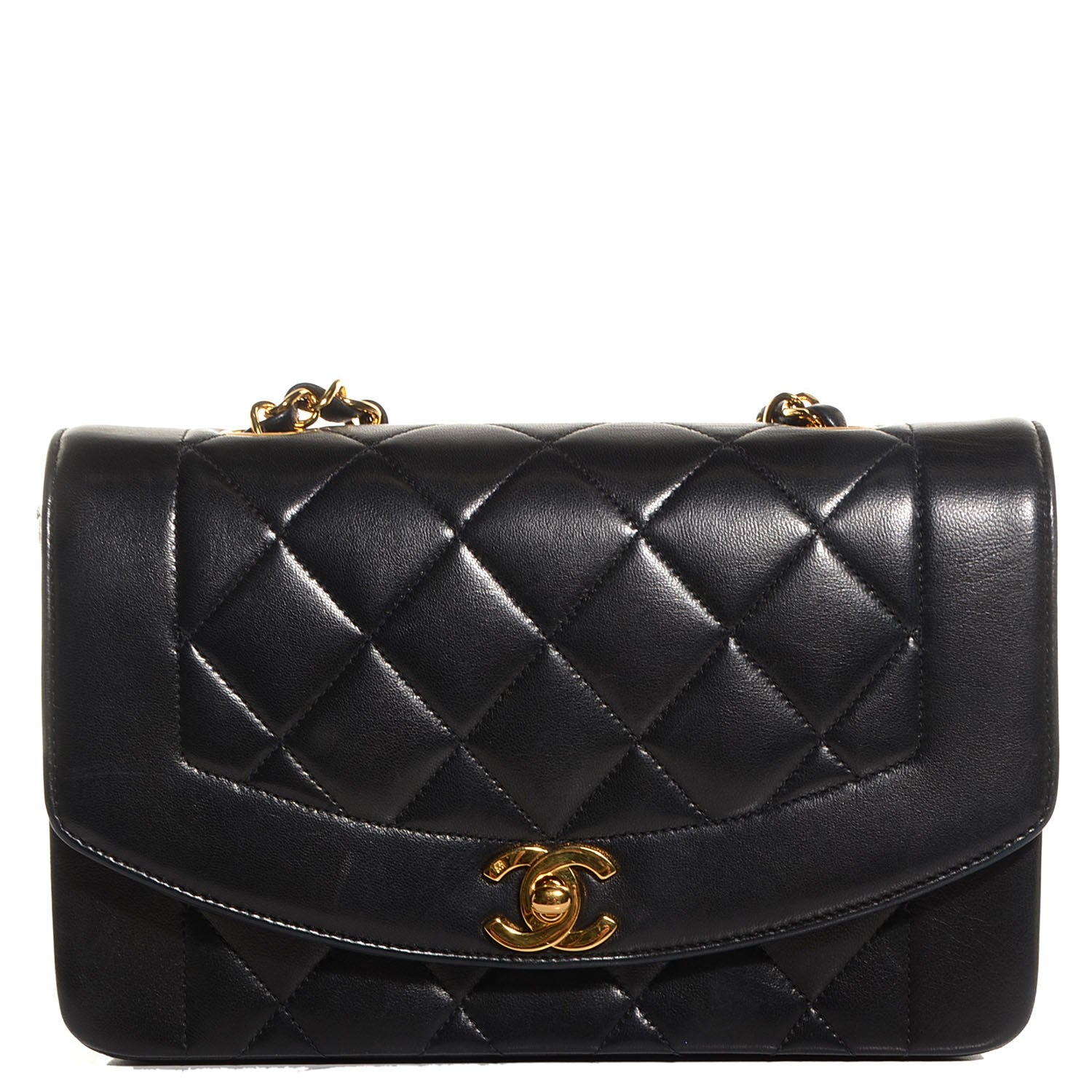 Chanel Lambskin Quilted Small Single Flap Bag Black 1 of 8