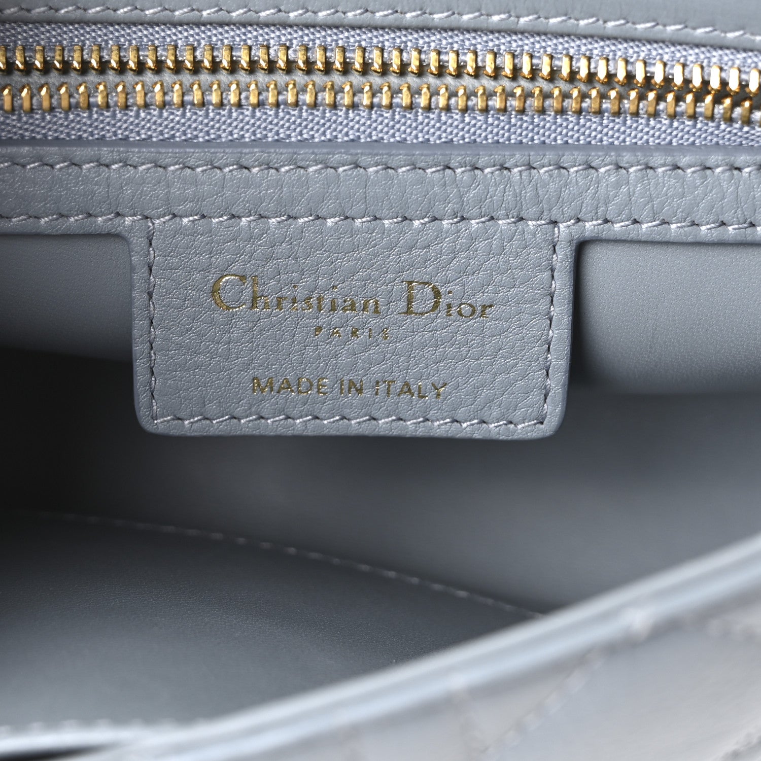 Christian Dior Calfskin Cannage Small Caro Bag Cloud Blue 6 of 11