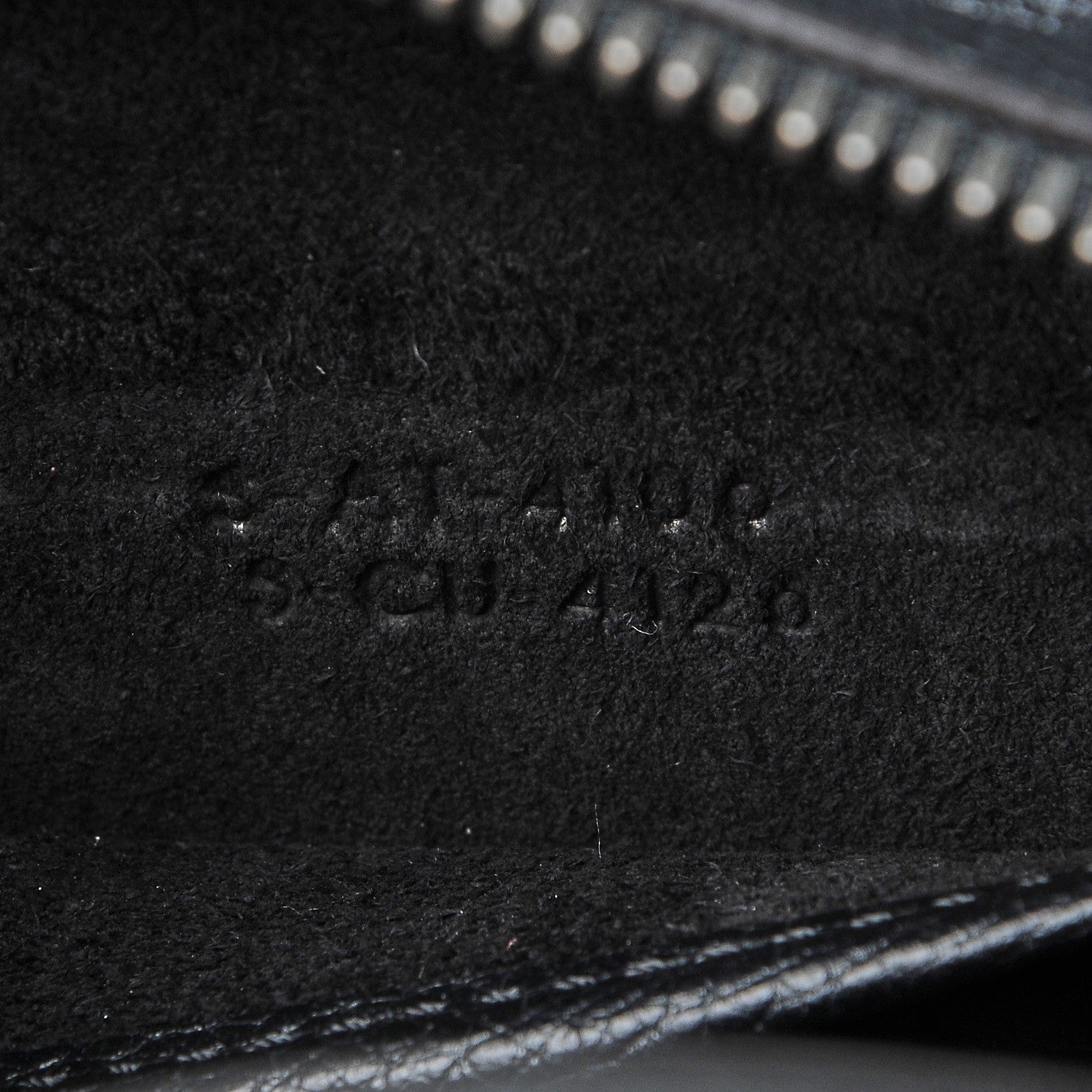 Celine Drummed Calfskin Nano Luggage Black 7 of 9