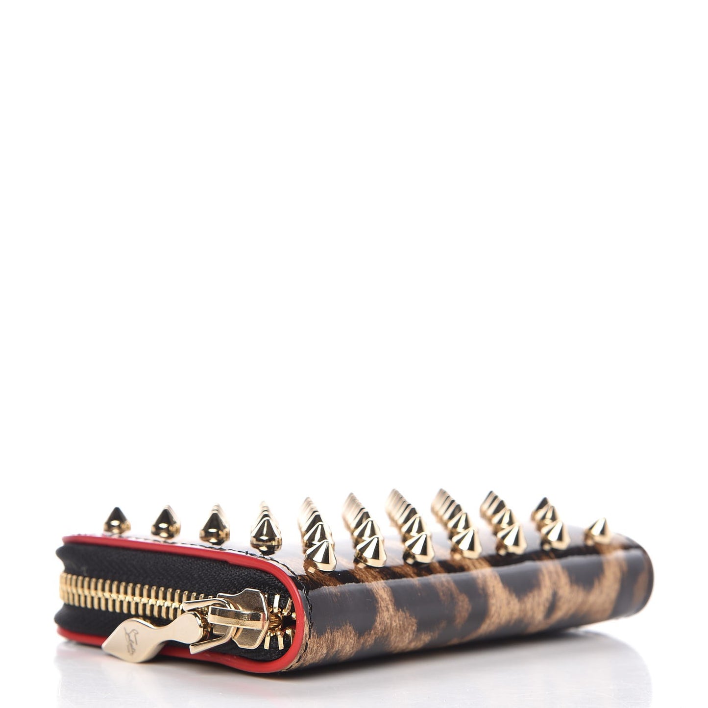 Patent Leopard Spiked Panettone Coin Purse