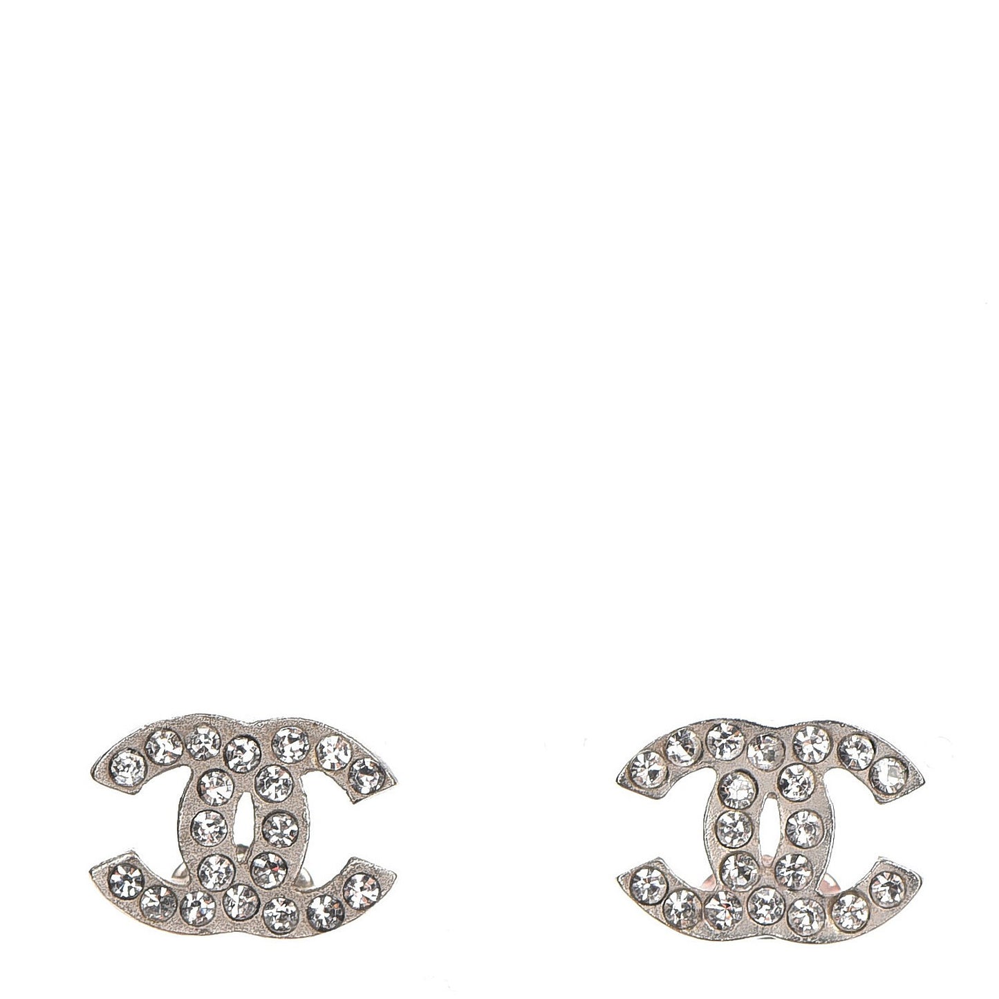Crystal Mini Timeless CC Earrings Silver