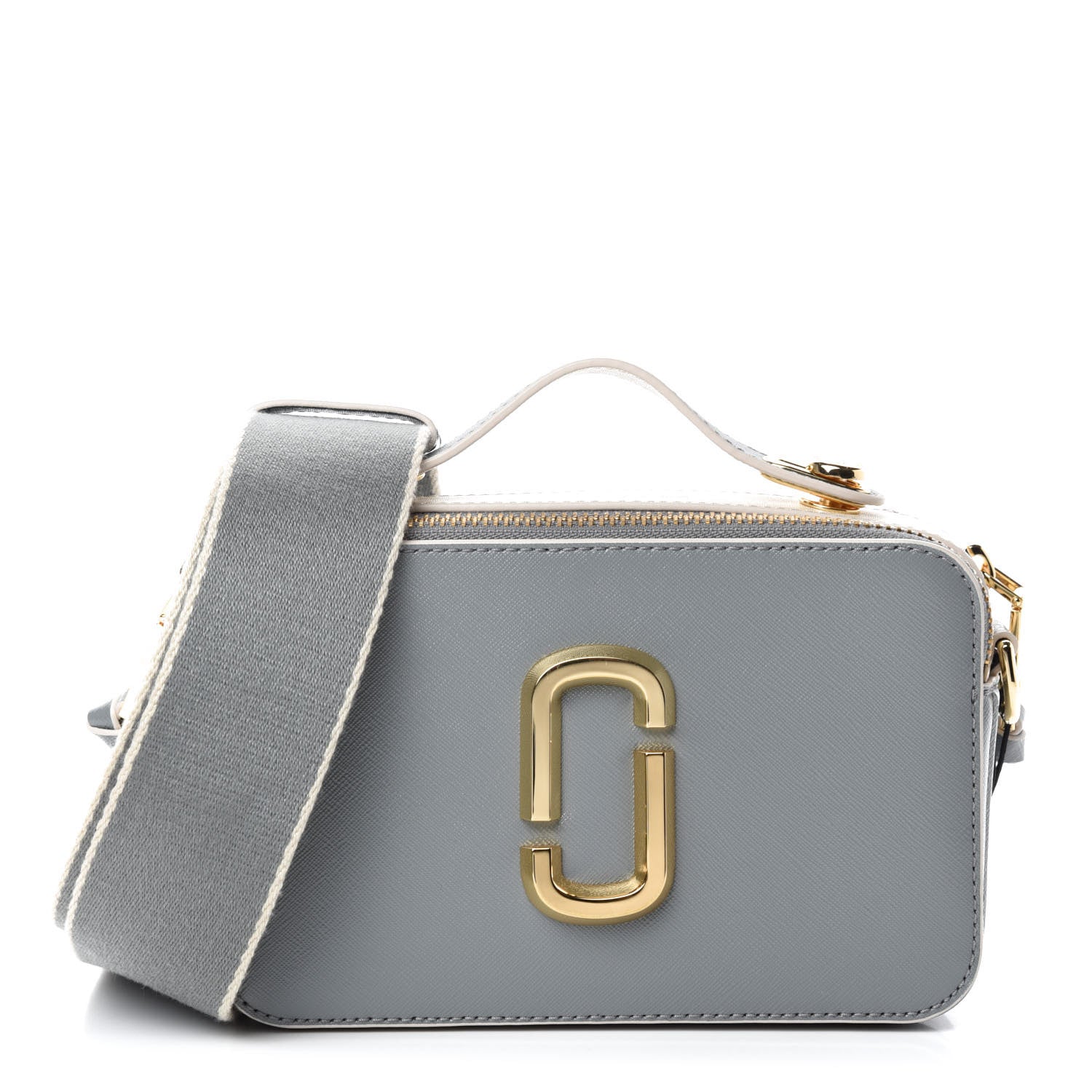 Marc Jacobs Saffiano Small Snapshot Camera Bag Rock Grey 1 of 9