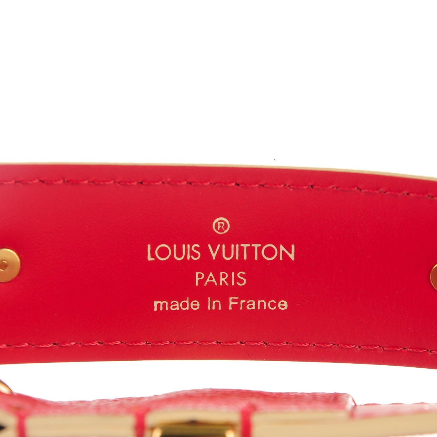 Louis Vuitton Suhali Studded Belt 90 36 Geranium 5 of 7