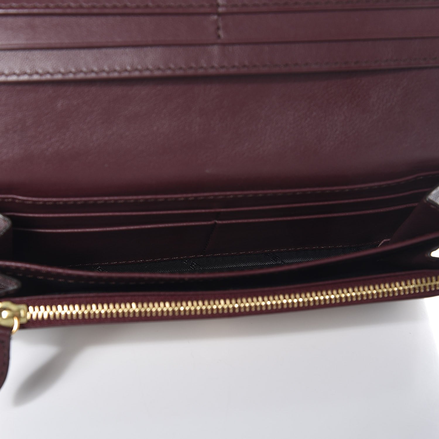Burberry Grainy Calfskin House Check Continental Wallet Mahogany Red 5 of 9