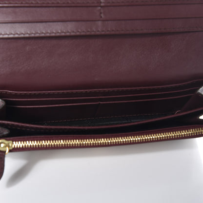 Burberry Grainy Calfskin House Check Continental Wallet Mahogany Red 5 of 9