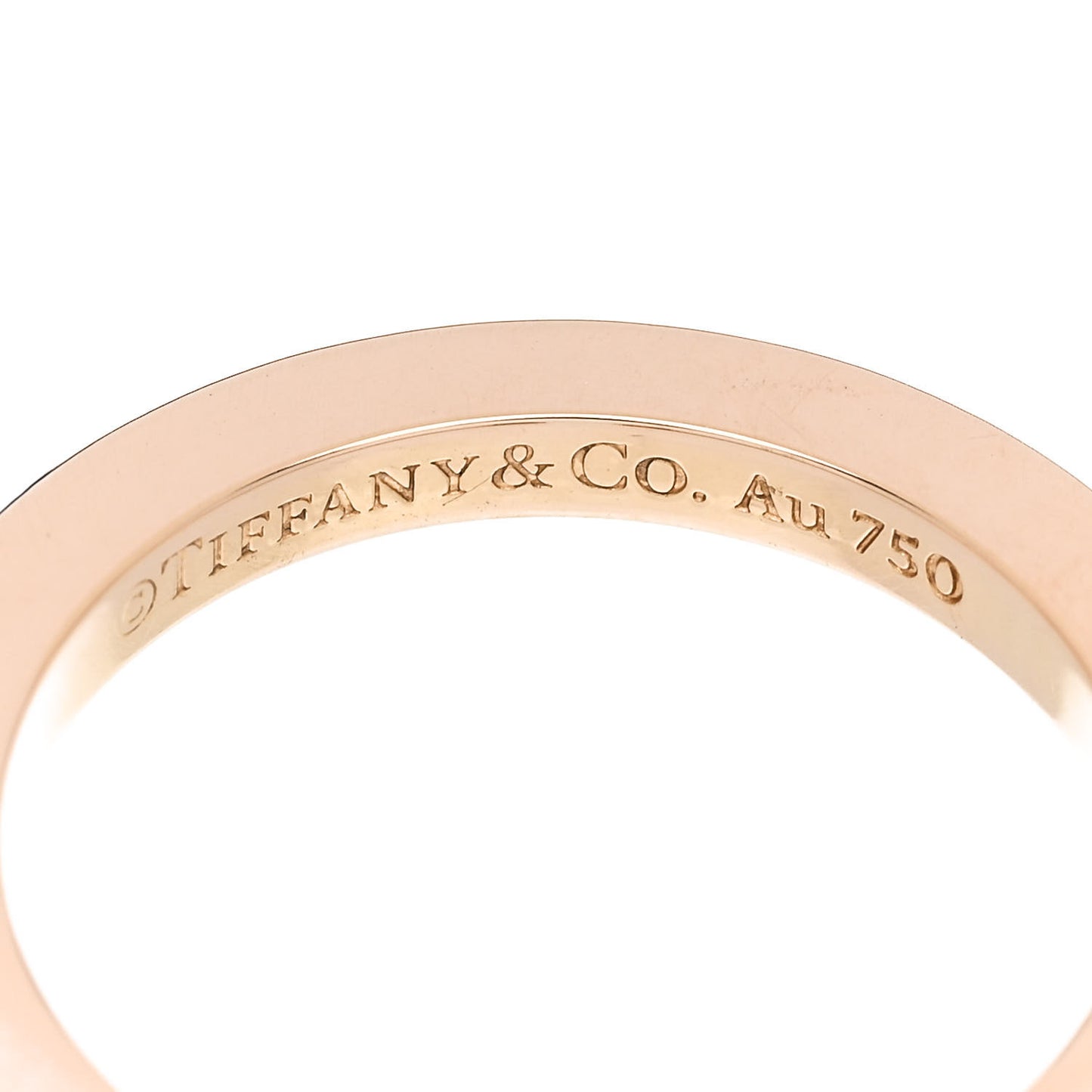 18K Rose Gold T Square Ring 56 7.5