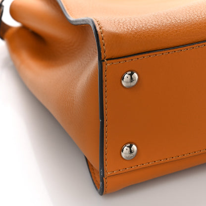 Fendi Vitello Seta Shiny Nappa Plexiglass Granite Medium Peekaboo Iconic Satchel Ginger Latte 8 of 9