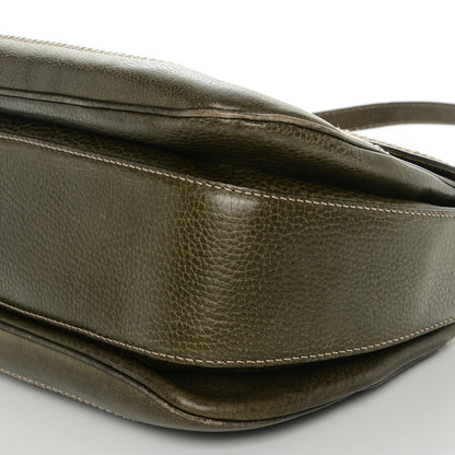 Gucci Calfskin Large New Bamboo Top Handle Bag Olive Green 7 of 9