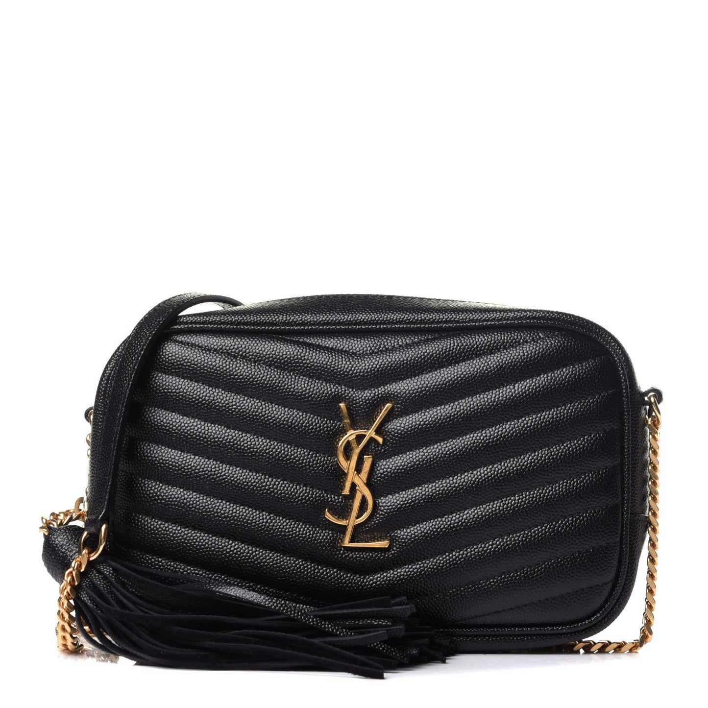 Grain De Poudre Matelasse Monogram Mini Lou Camera Bag Black