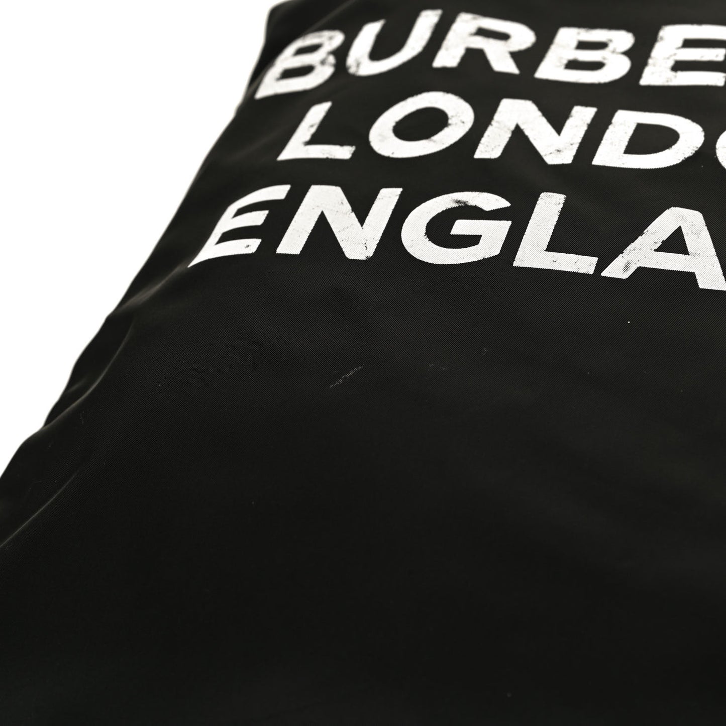 Nylon London England Print Logo Flat Tote Black