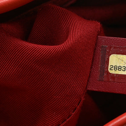 Chanel Calfskin Stitched Chain Bucket Bag Coral 7 of 10