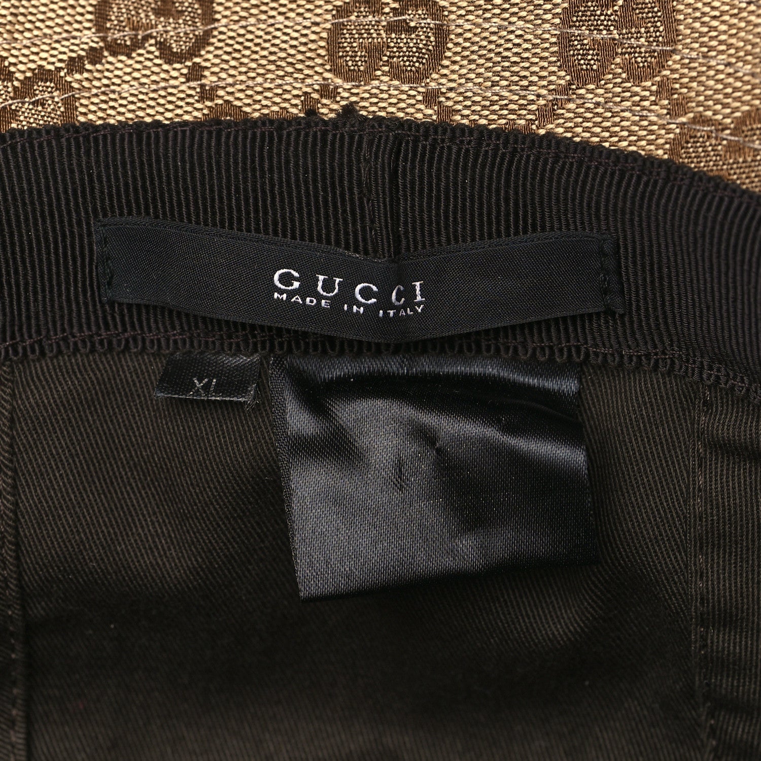 Gucci Monogram Web Bucket Hat XL Brown 7 of 7