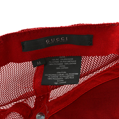 Gucci GG Supreme Monogram Baseball Hat S Beige Red Multicolor 8 of 13