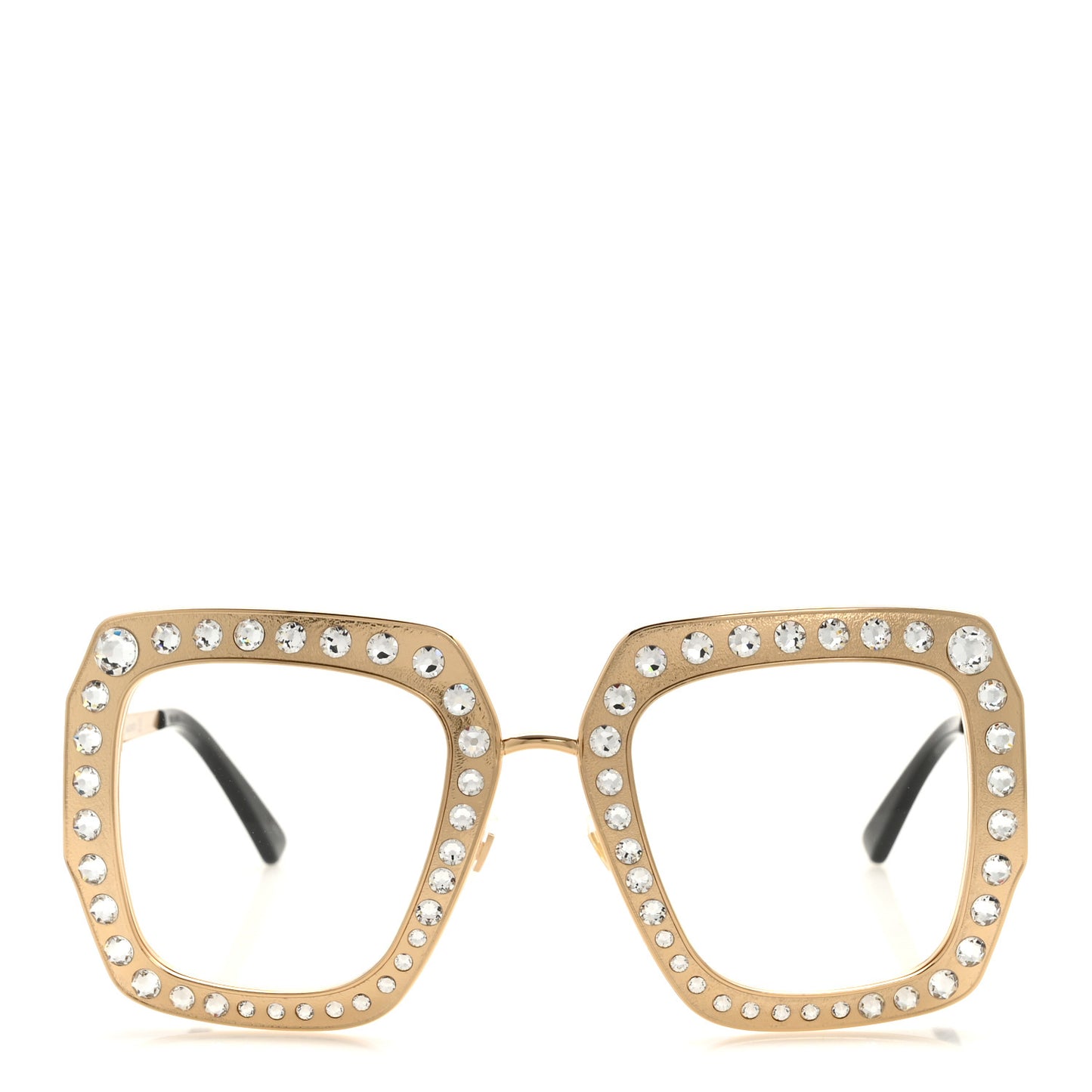 Metal Acetate Crystal Oversize GG0115S Eyeglasses Gold