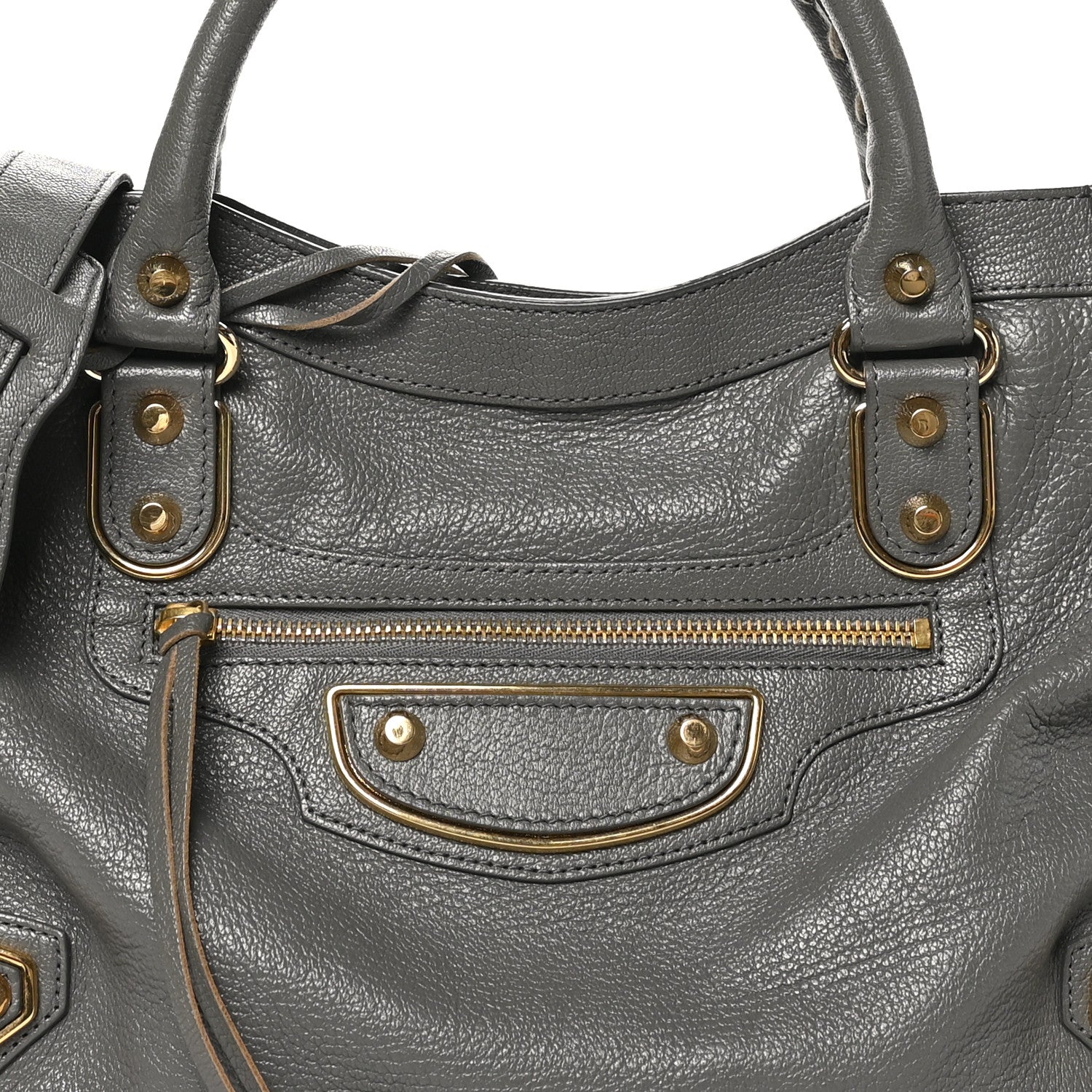 Balenciaga Chevre Gold Metallic Edge Hardware City Gris Acier 9 of 11