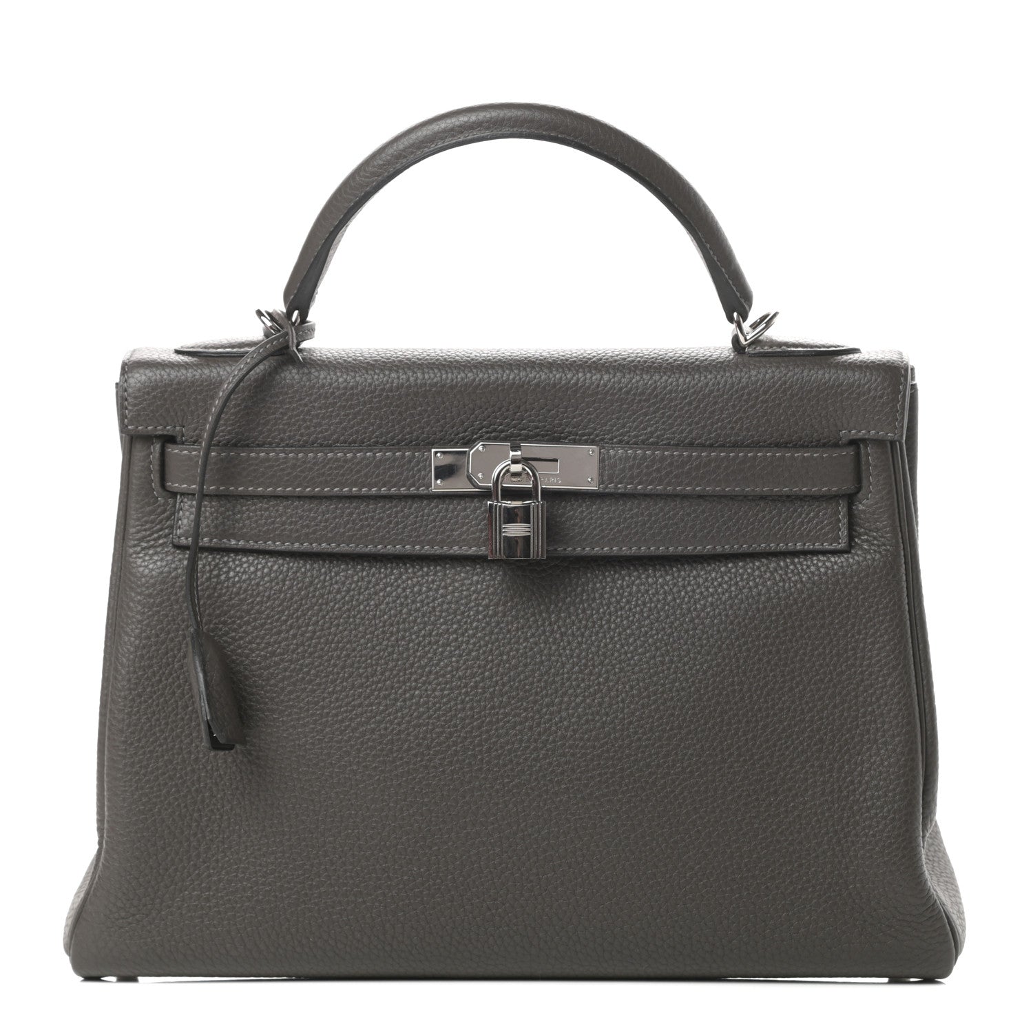 Hermes Taurillon Clemence Kelly Retourne 32 Graphite 1 of 13