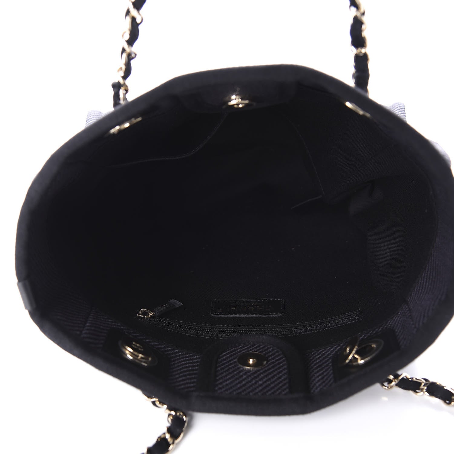 Chanel Canvas Mini Deauville Tote Black 5 of 11