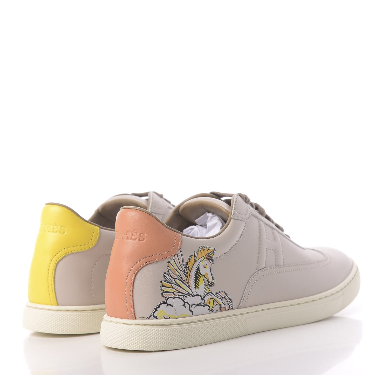 Calfskin Pegase Pop Quicker Sneakers 37.5 Beige Multicolor