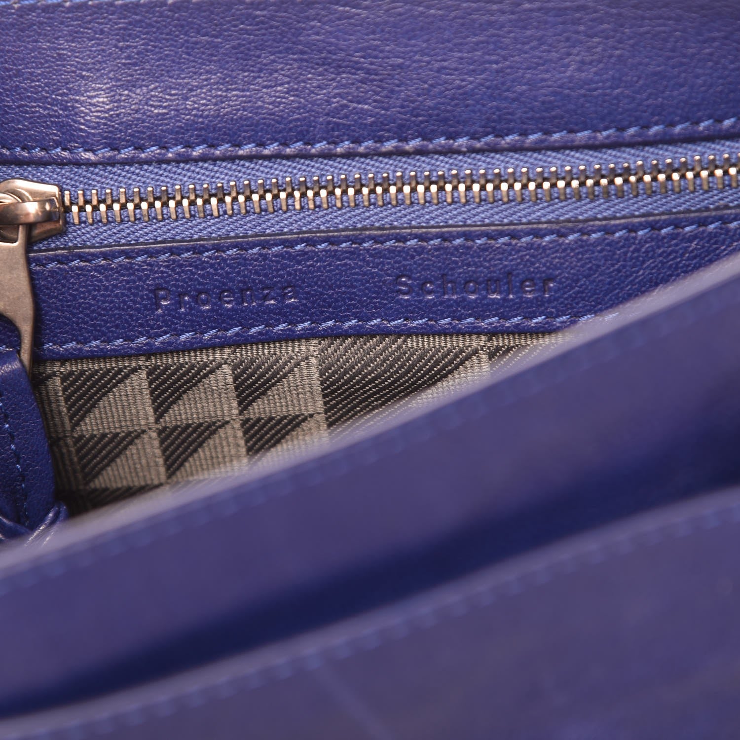 Proenza Schouler Lambskin PS1 Mini Pouch Messenger Cobalt Blue 6 of 9