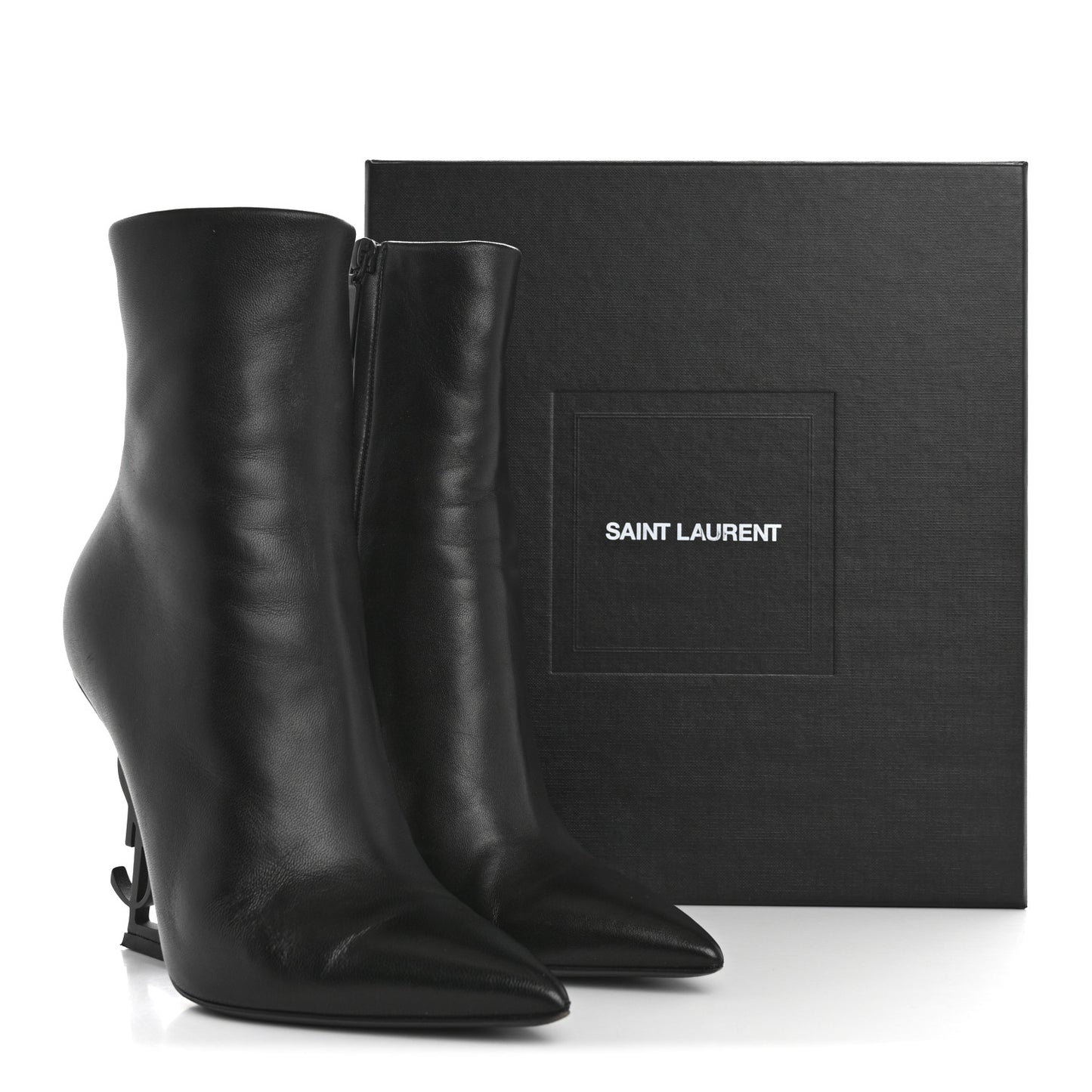 Calfskin Opyum Ankle Boots 36.5 Black