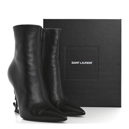 Saint Laurent Calfskin Opyum Ankle Boots 36.5 Black 9 of 9
