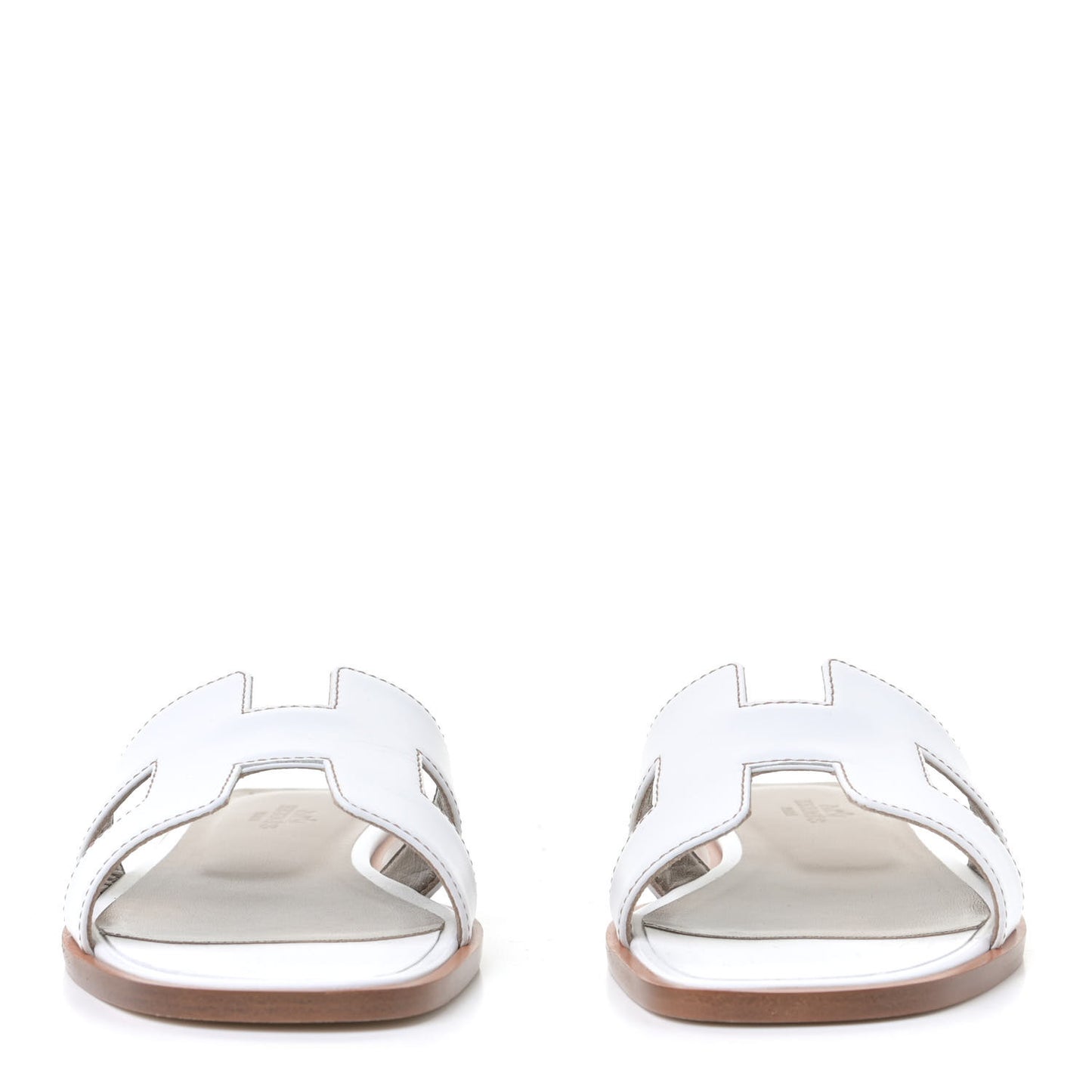 Box Calfskin Oran Sandals 37 White