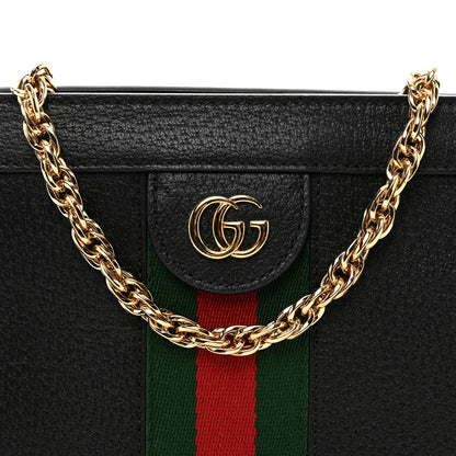 Gucci Calfskin GG Web Small Ophidia Chain Shoulder Bag Black 8 of 10