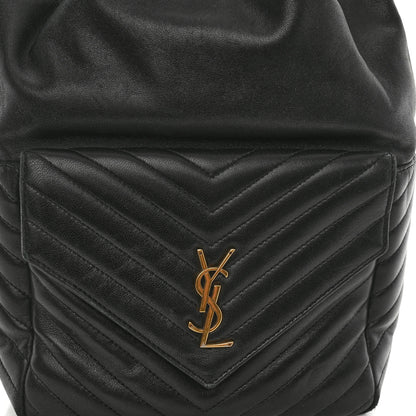 Saint Laurent Lambskin Matelasse Monogram Joe Backpack Black 8 of 12