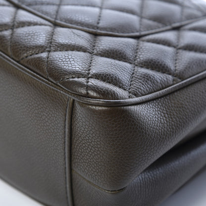Chanel Caviar Quilted Medium Rock In Rome Single Flap Khaki 10 of 12