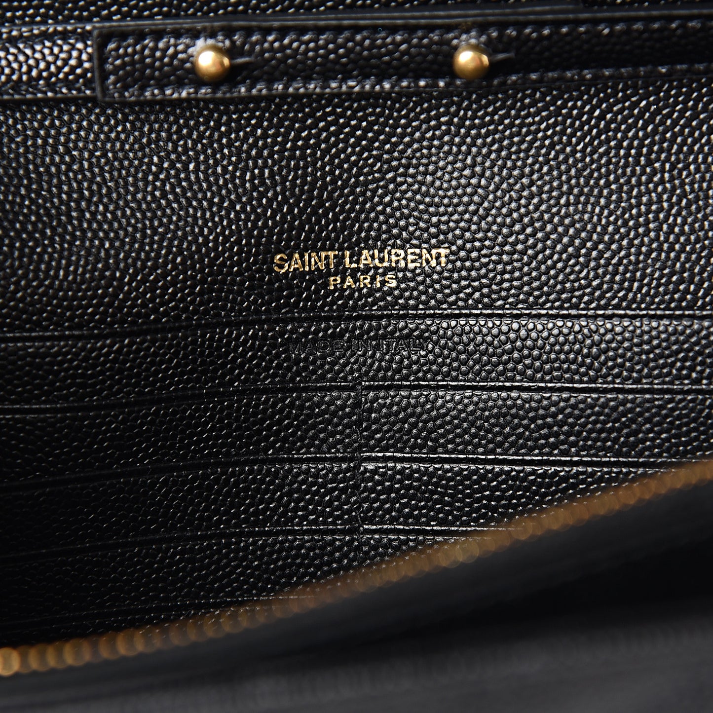 Grain De Poudre Matelasse Chevron Monogram Chain Wallet Black