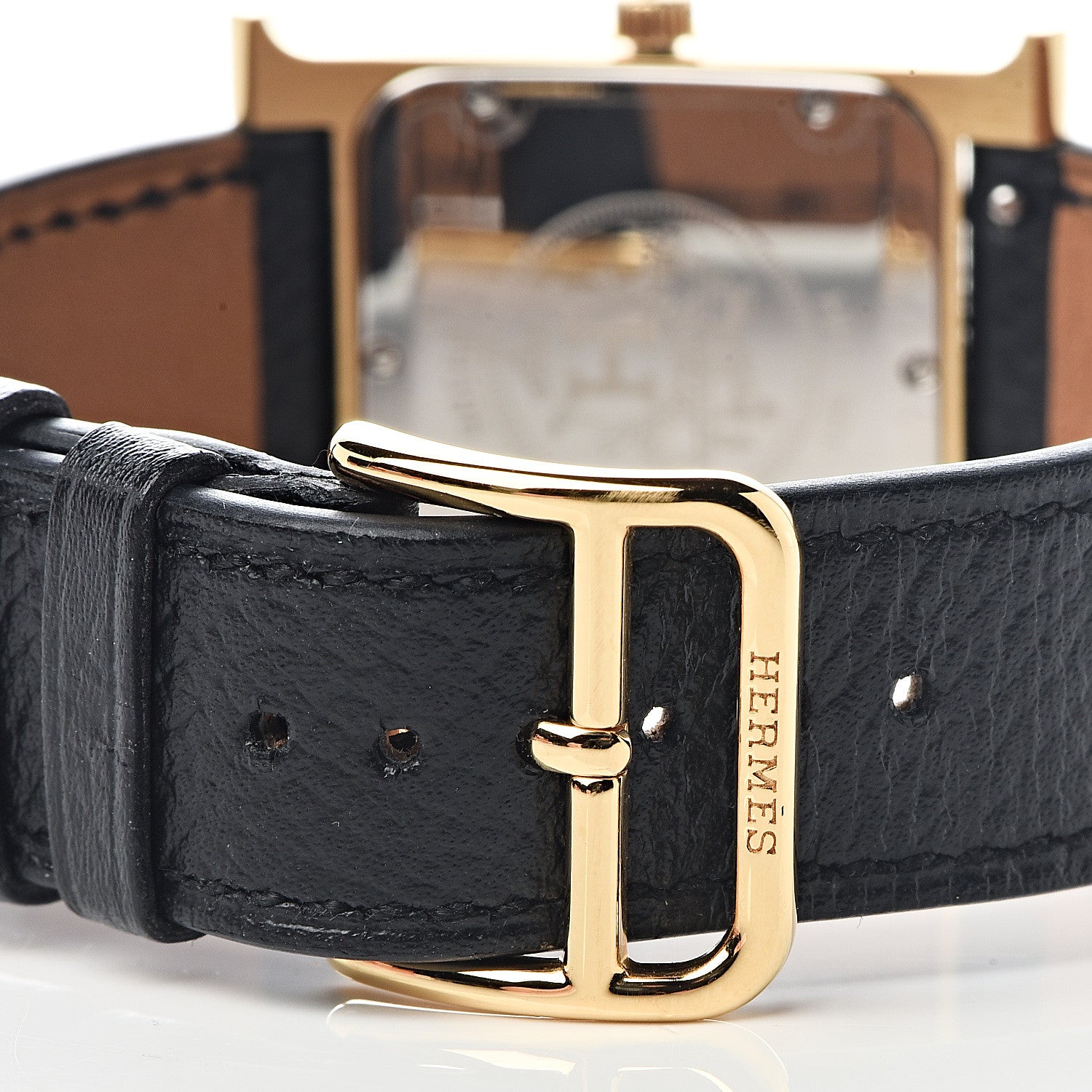 Hermes Stainless Steel Epsom 26mm Heure H Hour Quartz Watch Noir 6 of 11
