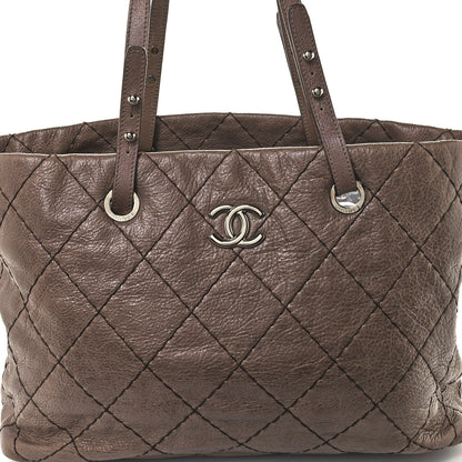 Chanel Glazed Calfskin Large On The Road Tote Brown 8 of 10