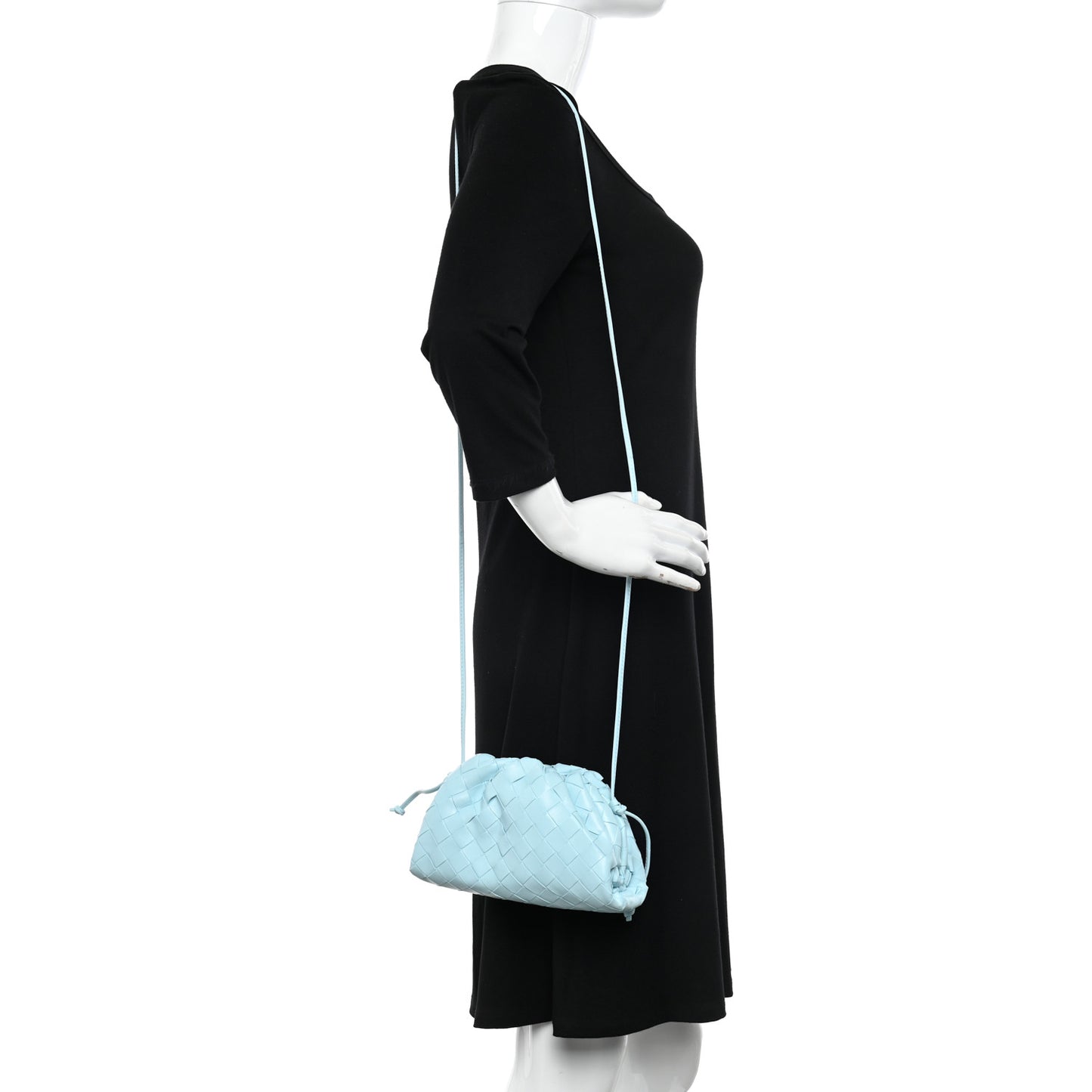 Nappa Intrecciato The Mini Pouch Topazio Silver