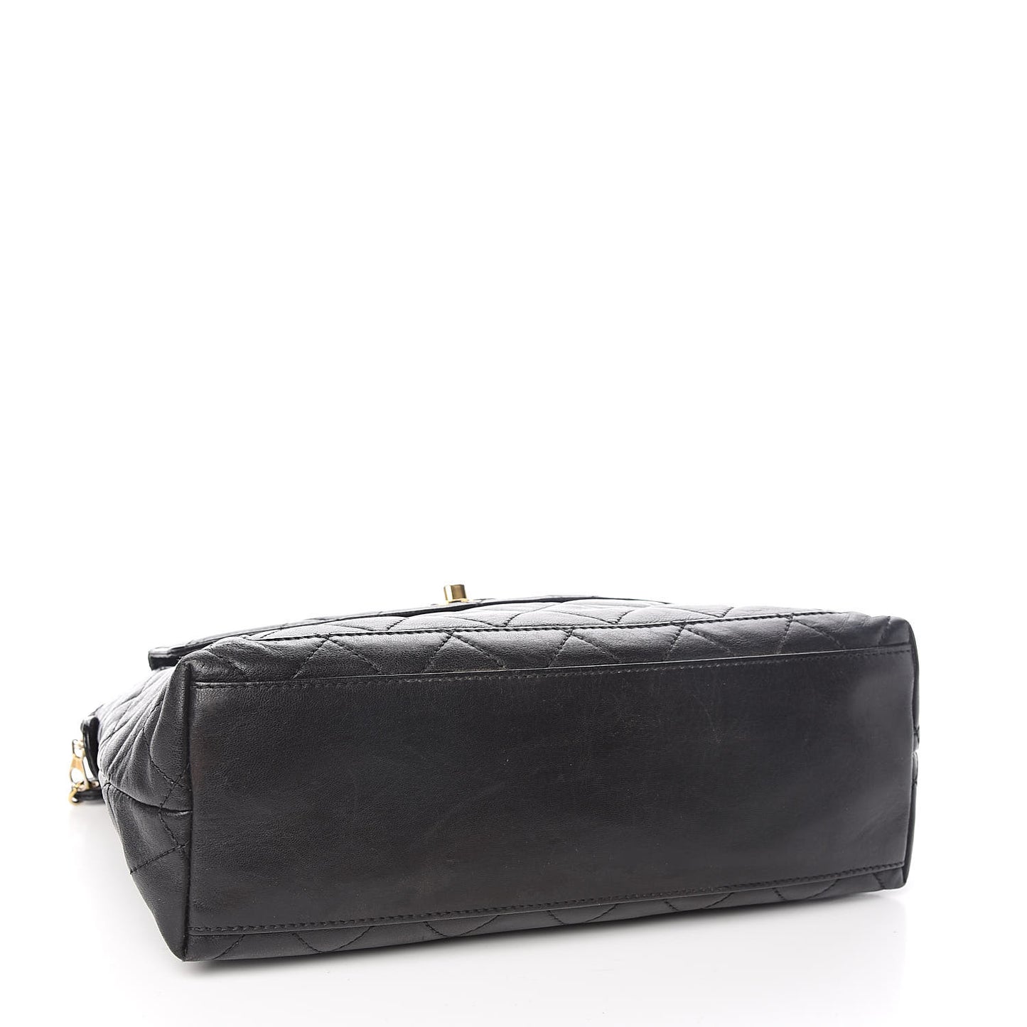 Lambskin Quilted Shoulder Bag Black