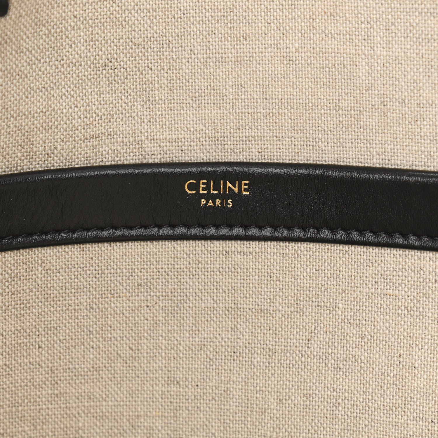 Celine Canvas Calfskin Triomphe Large Cabas Thais Natural Black 6 of 11